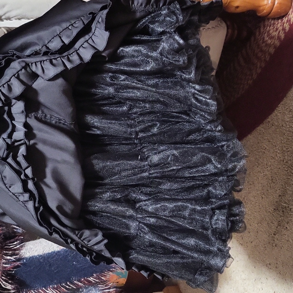 Gothic Ruffle Mini Dress - Picture 7 of 8